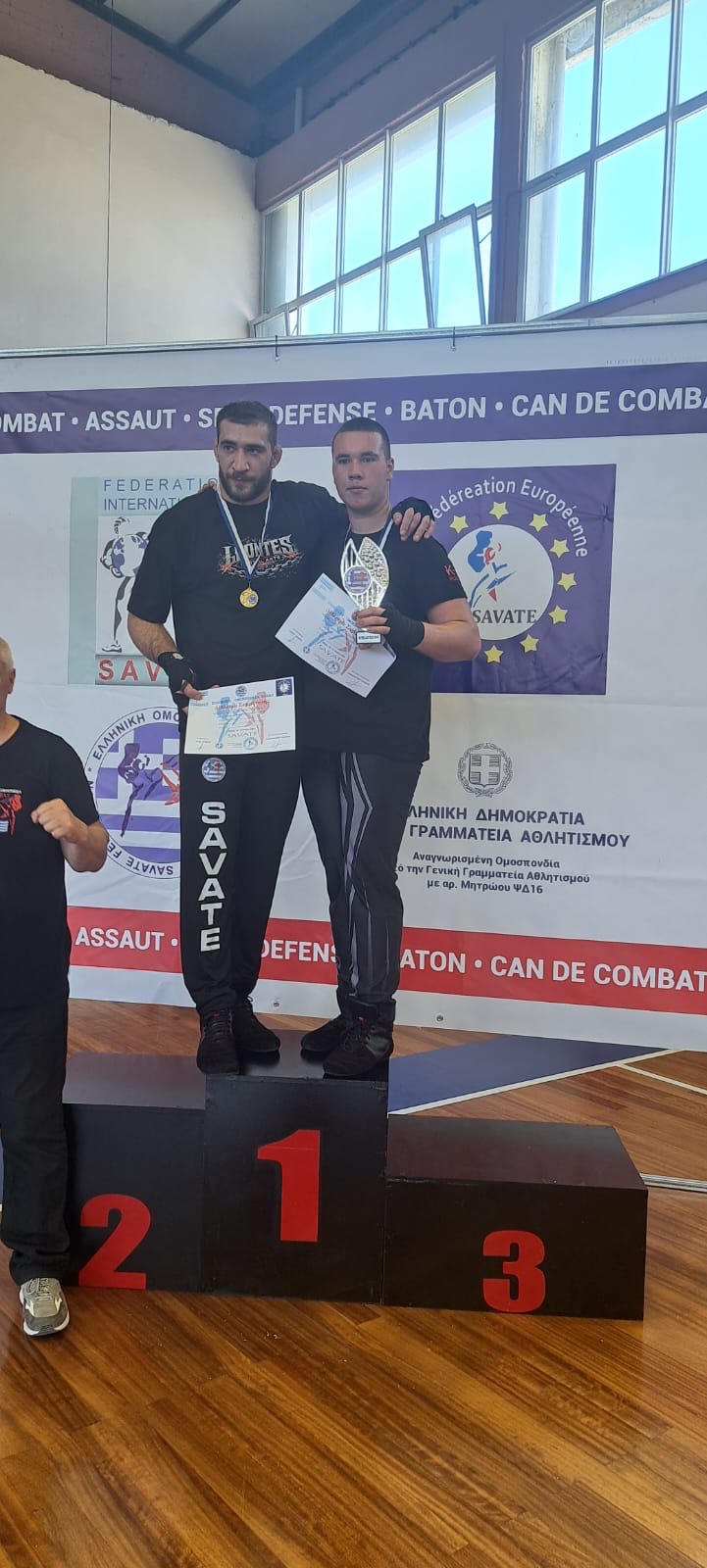 Αθλητής του συλλόγου στην πρώτη θέση του βάθρου στο Κύπελλο Ελλάδος Savate 2026